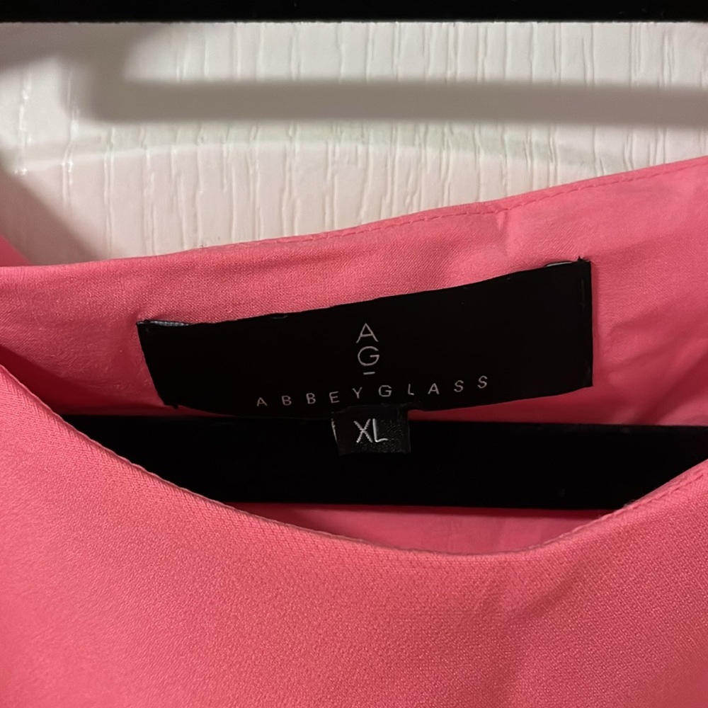 Abbey Glass Pink Tie Shoulder Dress - Picture 3 of 7